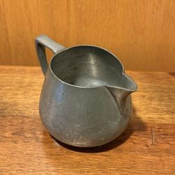 ANTIQUE 1940c R. H. MACY & CO. INC SOLID PEWTER CREAMER MILK JUG PITCHER