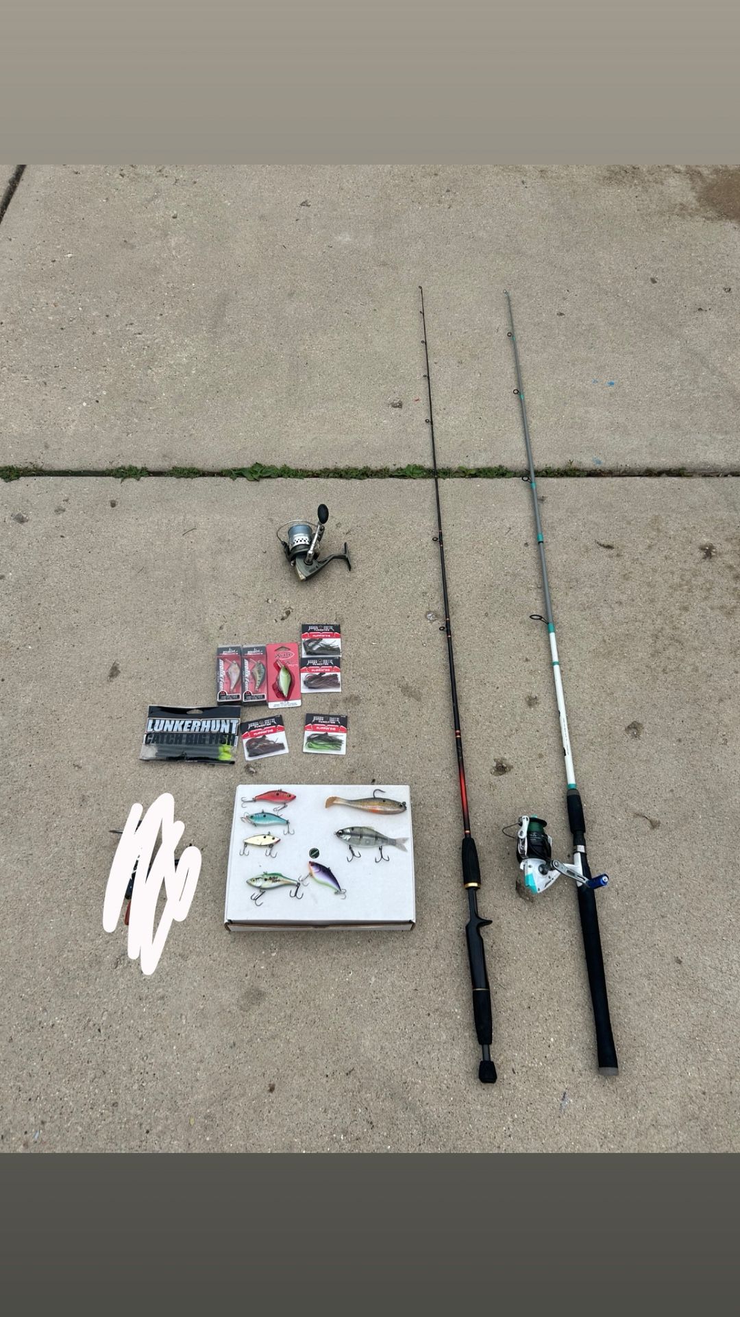 fishing lures/rods/reel