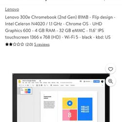 Lenovo 300e Chromebook 2nd Gen 81MB0003US