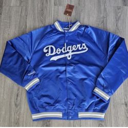 Los Angeles Dodgers SATIN  Mitchell & Ness Jacket 2XL 
