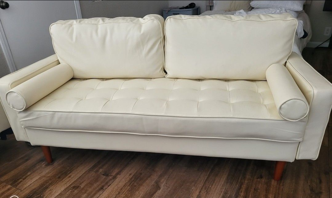Faux Leather Couch