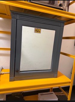 New 24" Wall Mounted Medicine Cabinet with Mirror & Shelves, Gray