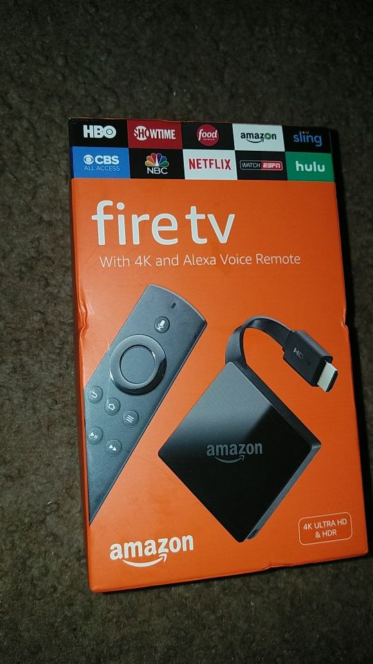 New Amazon fire Tv with 4k and Alexa voice remote