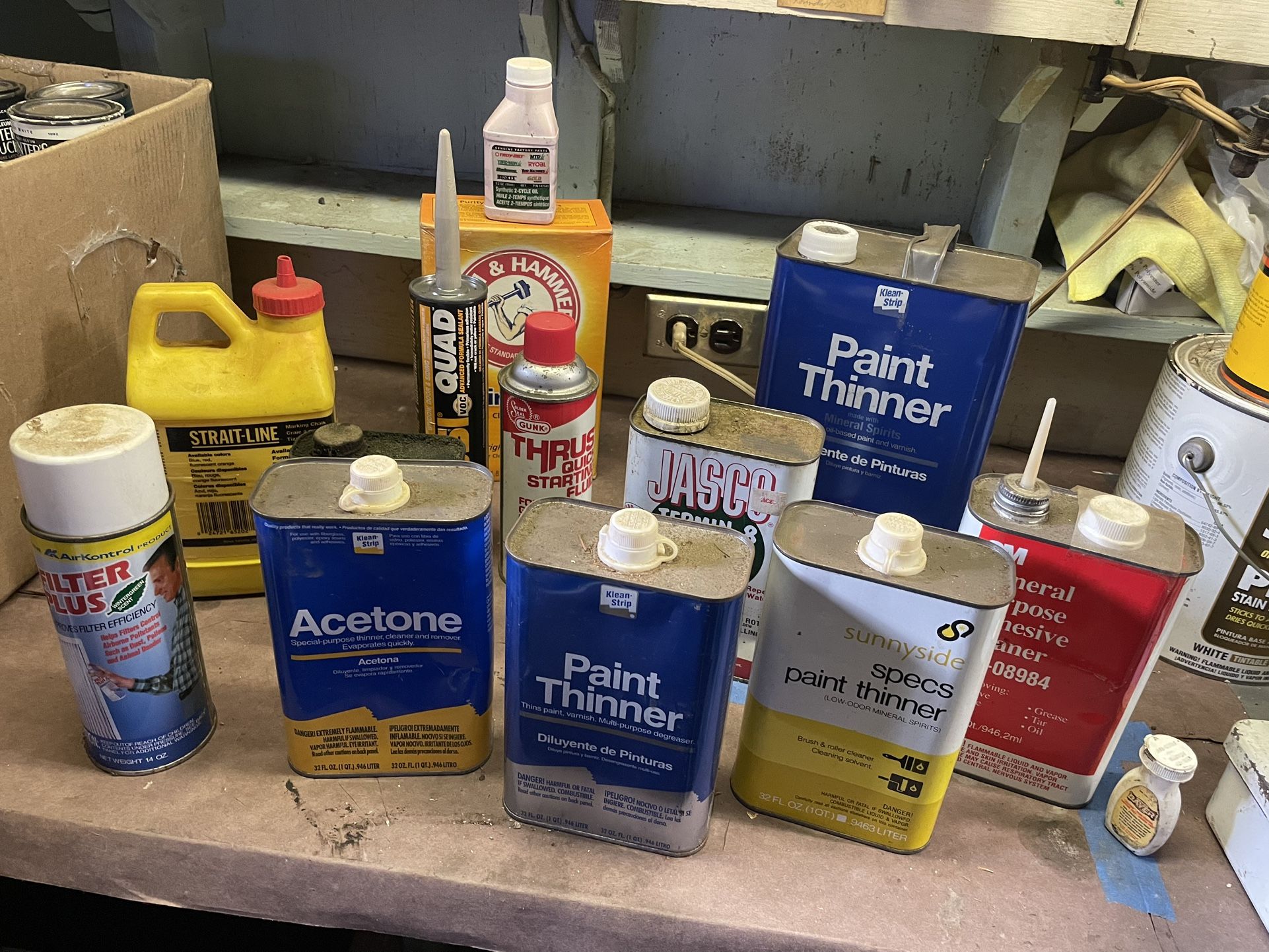 Misc. Partial Cans Shop Stuff