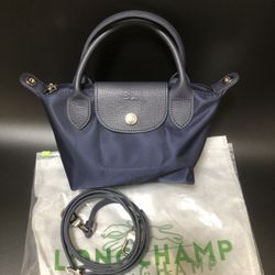 LongChamp Le Pliage Neo Mini pouch with Shoulder Strap 
