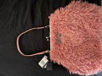 Ed Hardy Pink Fluffy Handbag with Tags
