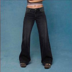 Pacsun Casey Low Rise Baggy Jeans Black - 24 short