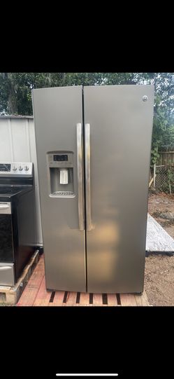 Silver Side By Side Refrigerator 