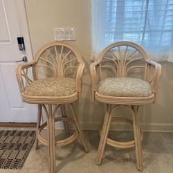 Rattan coastal Barstools 