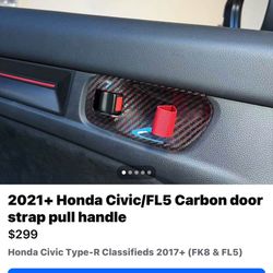 2021+ Honda FL5/ Civic Carbon fiber Door pull handle