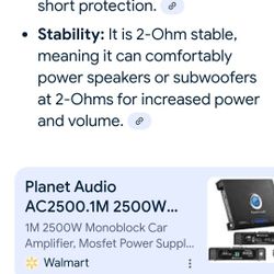 Planet Audio 2500 Watt Amp