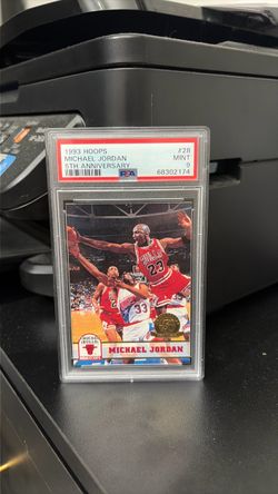 Michael Jordan 1993 Hoops 5th Anniversary PSA 9