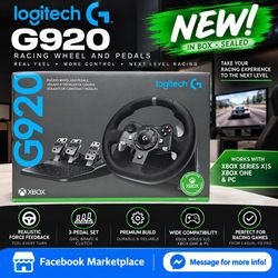 Logitech G920 Racing Wheel & Pedals for Xbox/PC – Brand New