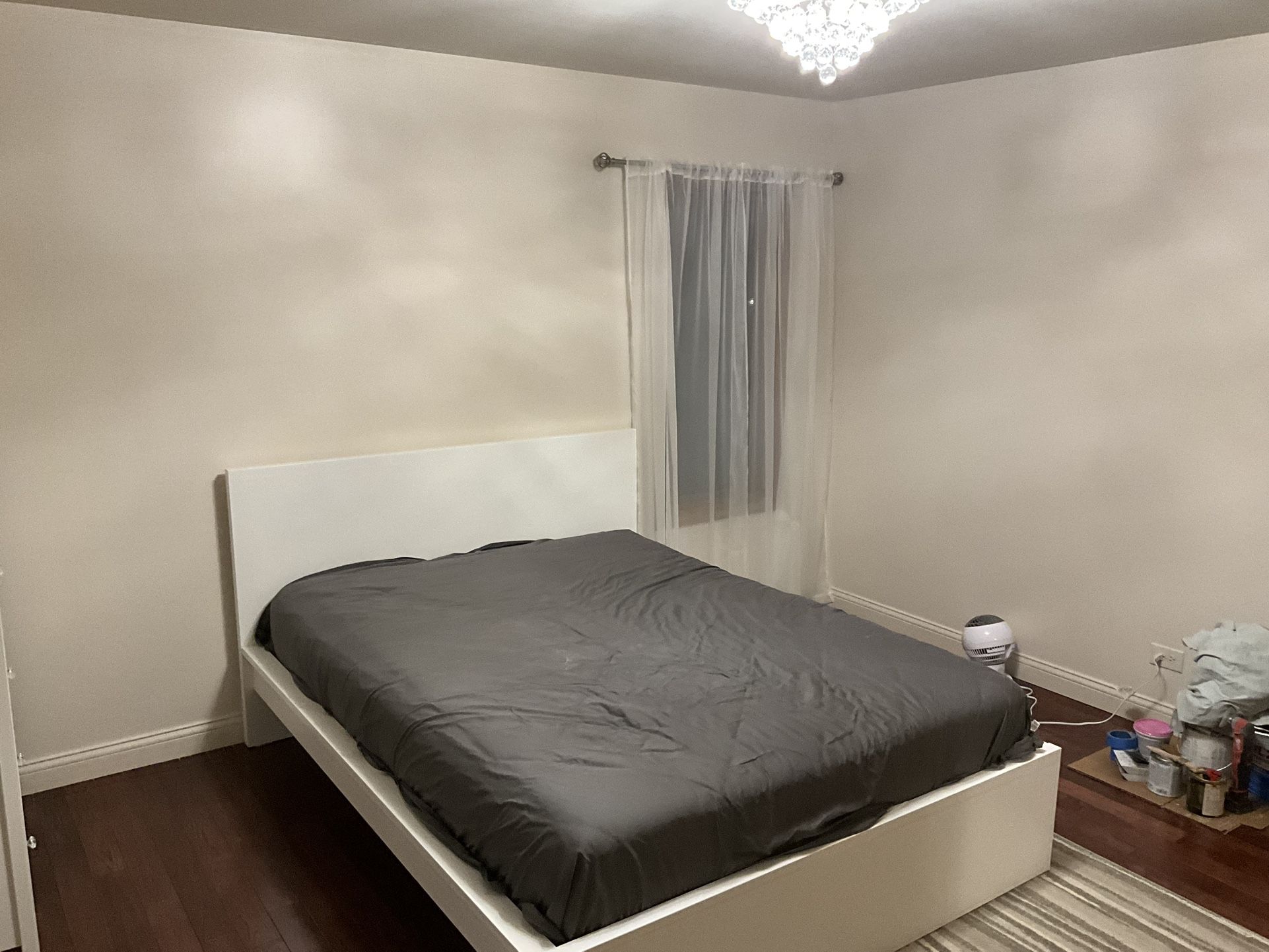 Used White Ikea Malm Queen Bed 