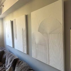 Set of 3 Plaster Paintings