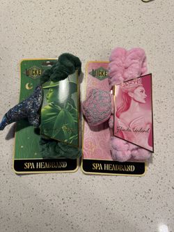 Wicked Glinda & Elphaba Spa Headband Set - NWB - Green and Pink