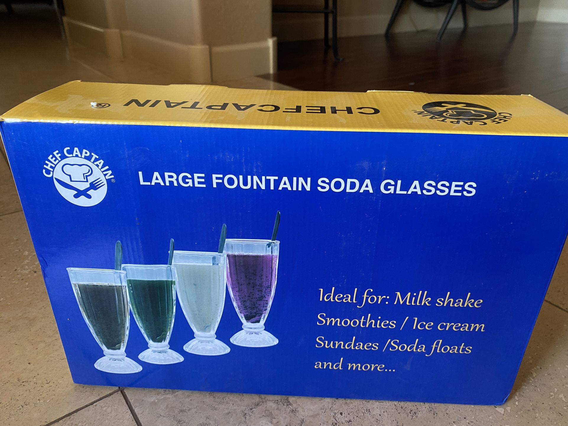 Large Fountain Soda Glasses