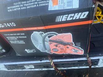 14 in. 73.5 cc 2-Stroke Gas Concrete Masonry Pro Cut-Off Saw with Decompression Valve and Abrasive Blade and Water Valve new $1050 firm
