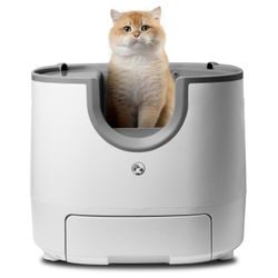 Self-Cleaning Cat Litter Box – Large Capacity, Open-Top Design for Multi-Cat Homes, Enhanced Safety Features I
