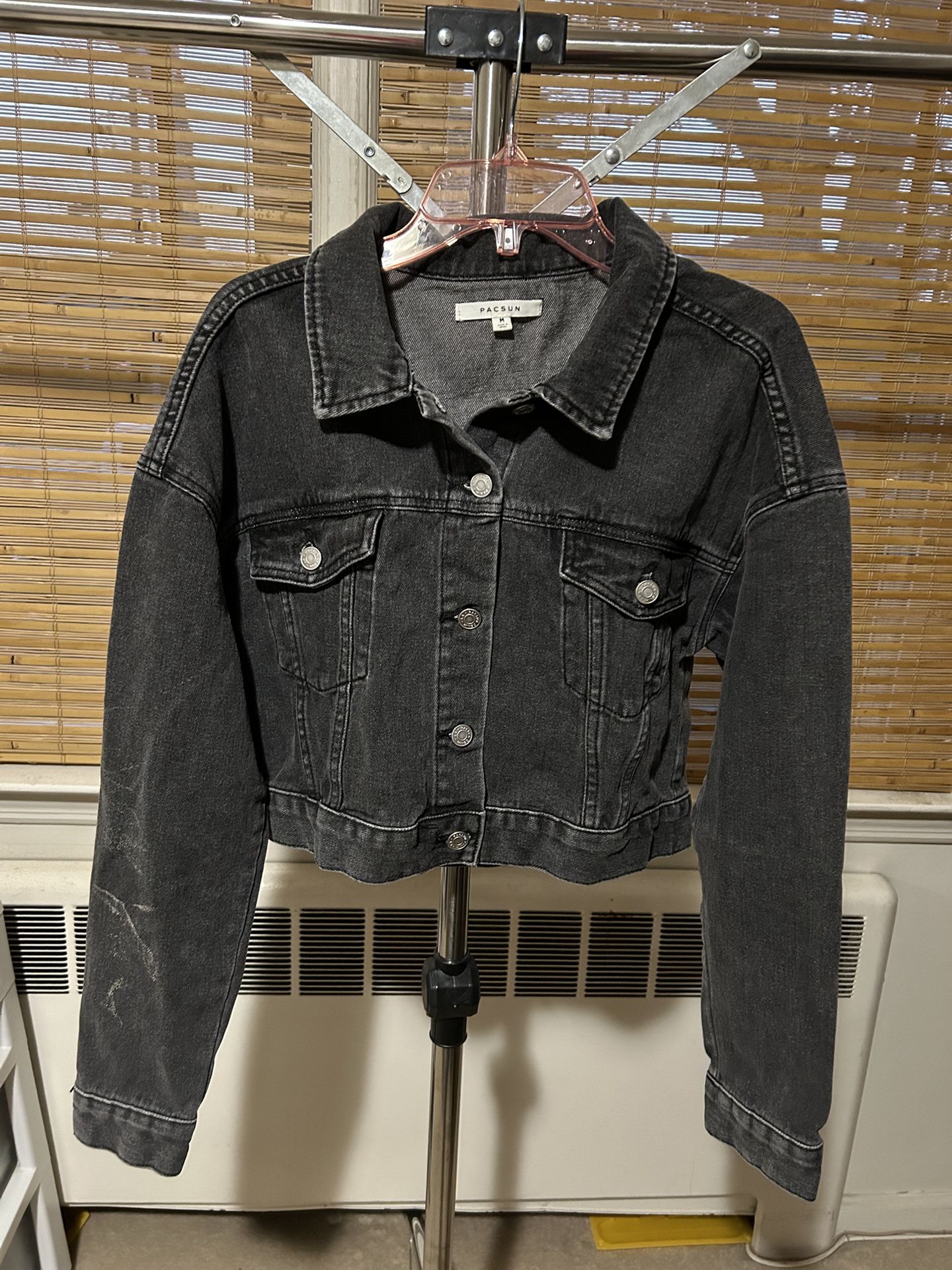 Black Denim Jacket Or Black Fuzzy Bearcoat $10 Each