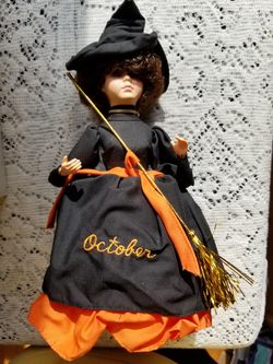 Vintage Brinn 1987 october musical calendar doll NIB