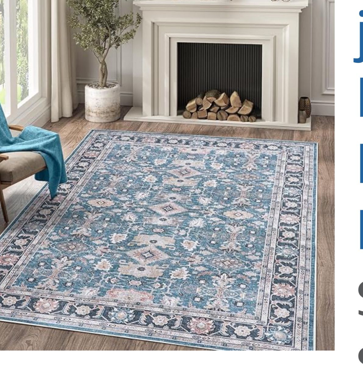 Brandnew Area Rug 3x5ft Washable Vintage Traditional Rug