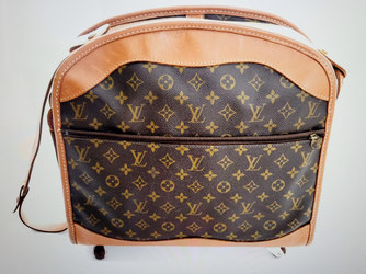 Authentic Rare Vintage Louis Vuitton Rolling The French Co. Monogram Canvas Weekender Bag Luggage