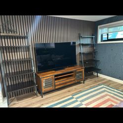 Scandinavian Design 2 Black Ladder Bookshelves 