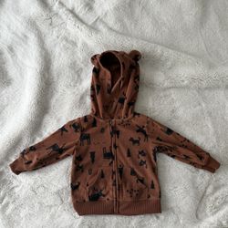 NWOT - Brown fleece baby hoodie