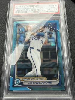 2024 Bowman Draft Jac Cagliaone Chrome Sky Blue Refractor