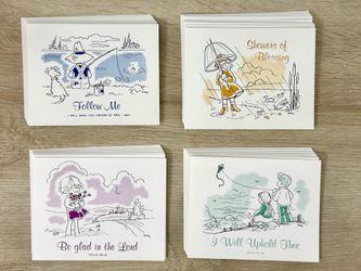 40 Blank Vintage Inspirational Scripture Note Cards KJV Bible Verses