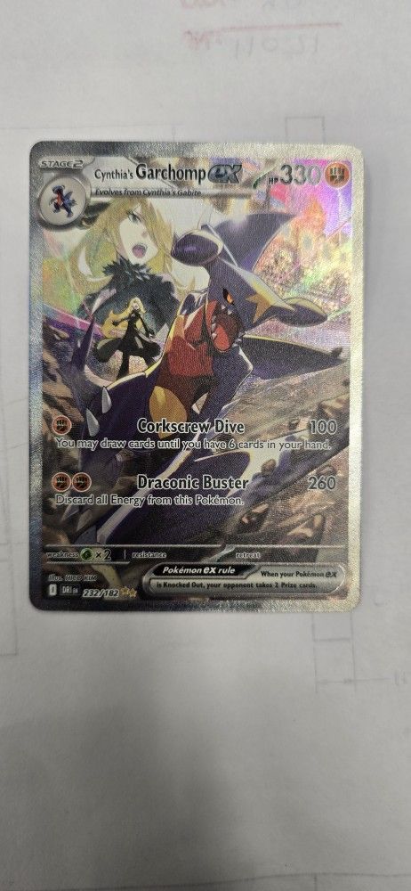 Cynthia garchomp ex from destined rivals pokemon