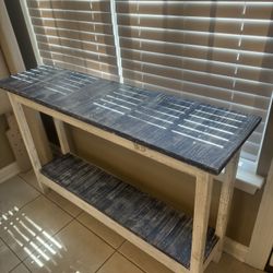 Blue And White Console Table