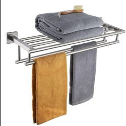 **BRAND NEW** 20 Inch Towel Rail Towel Shelf with Double Towel Bars