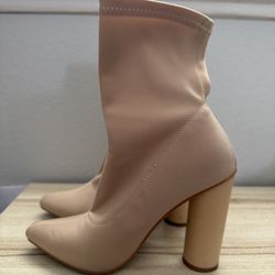 Nude Boot Heels Size 6