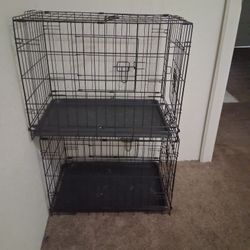 Two Lightly Used Wire Kennels, Small.