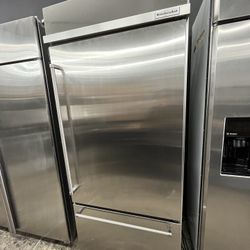 Bottom Freezer KitchenAid 36” Refrigerator Stainless Steel 