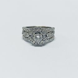 14K White Gold 1.25 Carat Diamond Bridal Set
