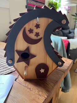 Handmade Wooden Birdhouse, whimsical design
