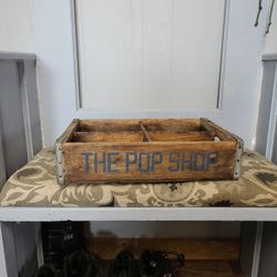 vintage wooden soda crate Saginaw Michigan 