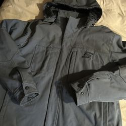 Snap on  Grey Hooded Jacket
