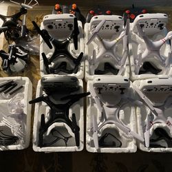 Ready To Fly Bulk Fleet Of Little Phantom Toy Drones. Batteries Remote Ready To Lift Up Out Of Box.  