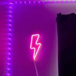 Pink led lighting bolt