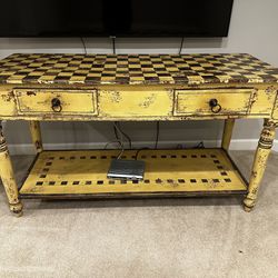 Antique Checkered Table