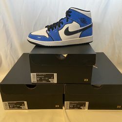 DS Signal Blue Jordan 1 Mids Sizes 8.5, 10, 10.5