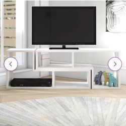 Versatile White TV stand