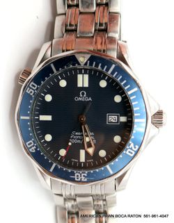 Omega Seamaster Professional 300M 41mm Blue Dial Quartz Watch 