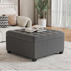 31-inch Big Square Storage Ottoman 