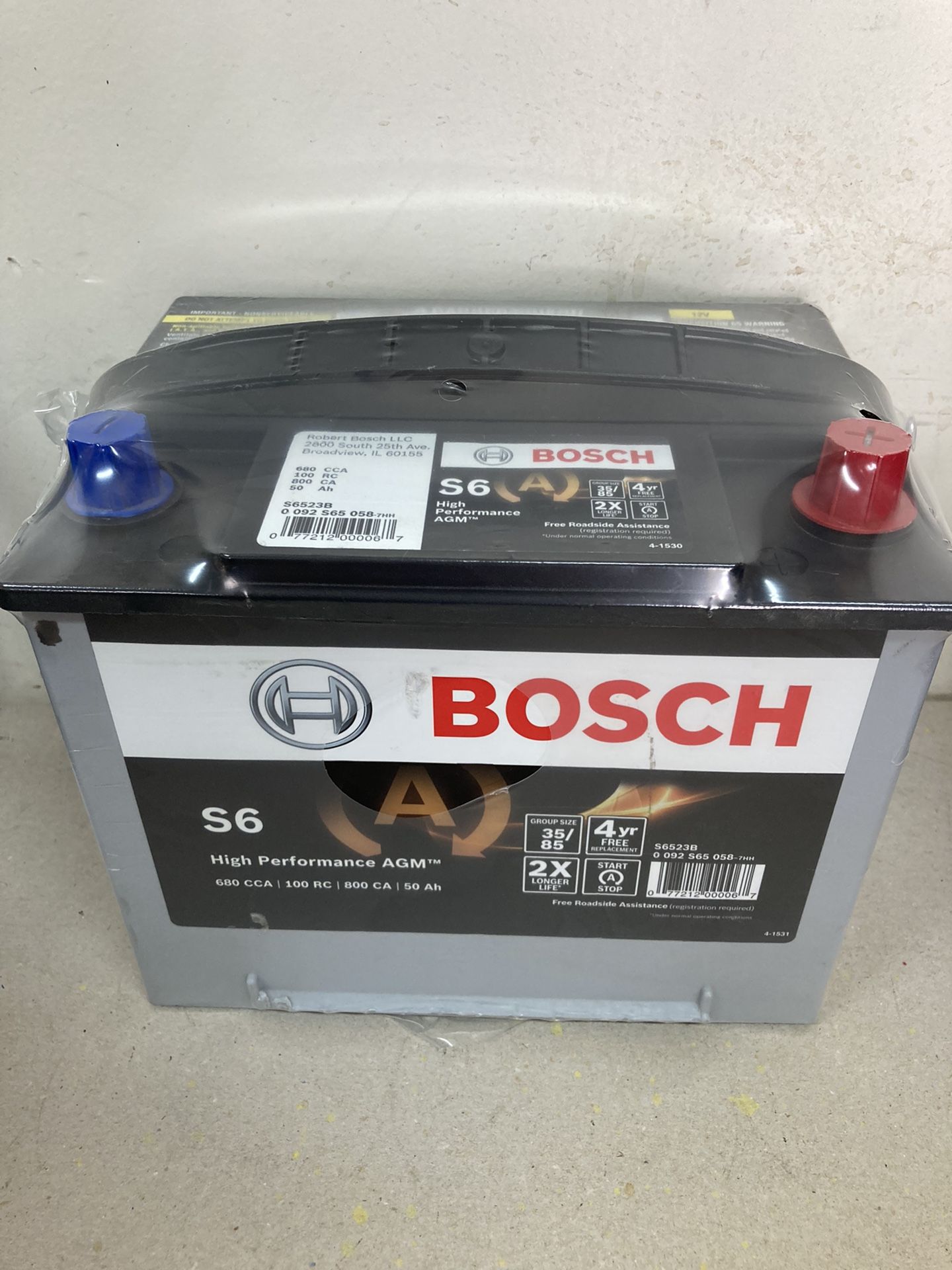 Car battery Bosch original high-performance premium brand gel AGM special edition size 35 for sale