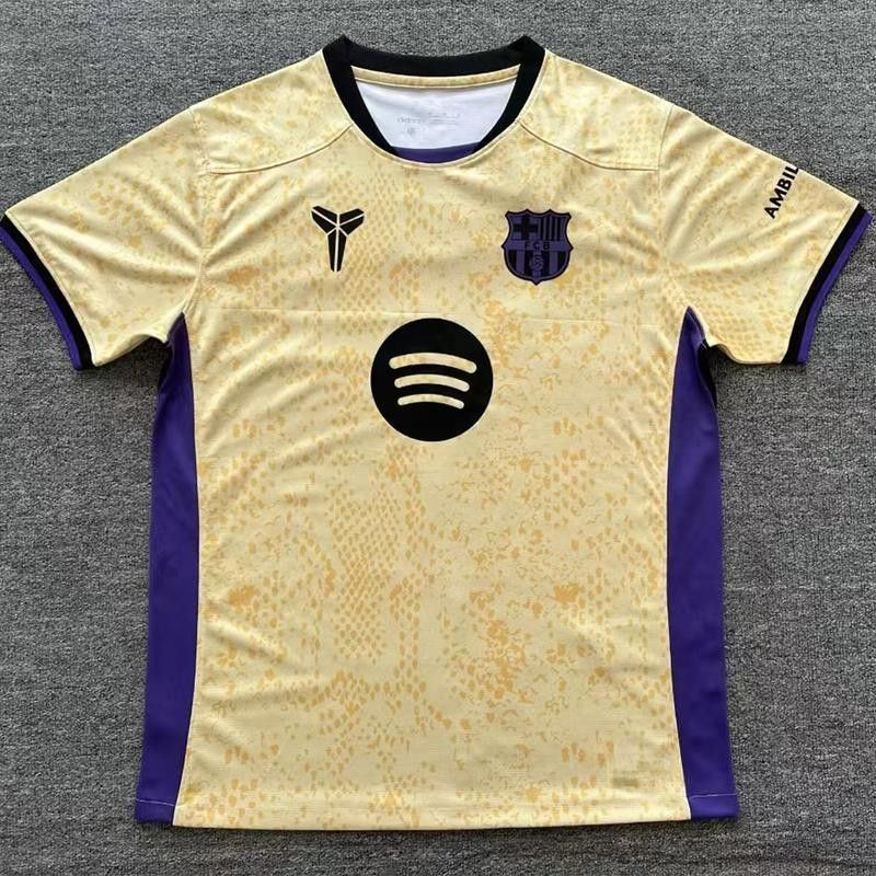 25-26 Season New FCB Second Away Player Edition Yellow Barcelona La Liga Short Sleeve Soccer Jersey